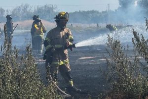 Con 180 voluntarios, el CBS controló 3ª Alarma de Incendio Forestal cerca de empresa bebidas